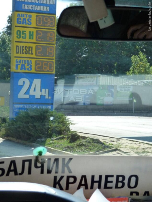 Стоимость бензина в Варне